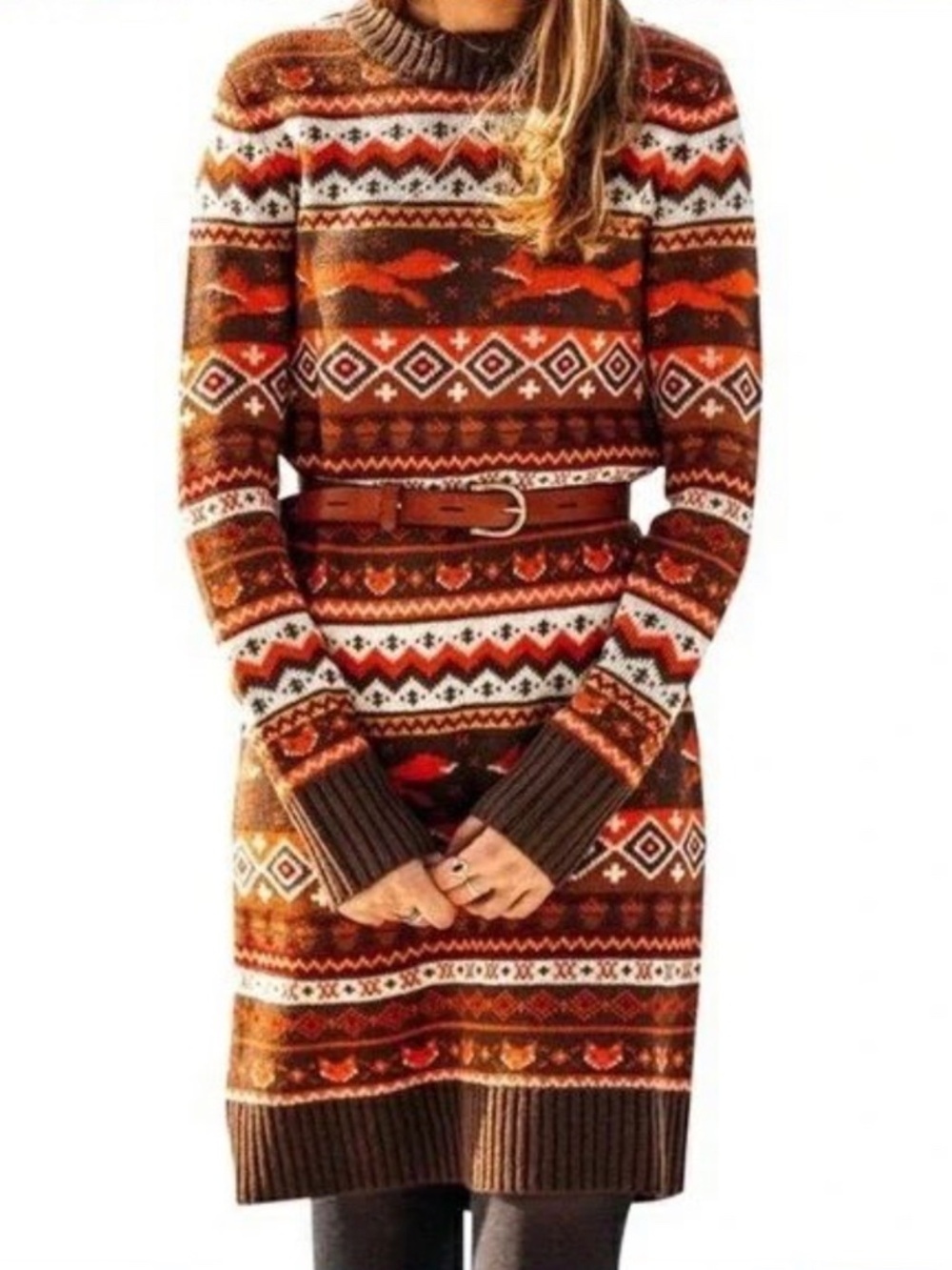 Kiel James Patrick Cozy Cabins Fox Dress Size M